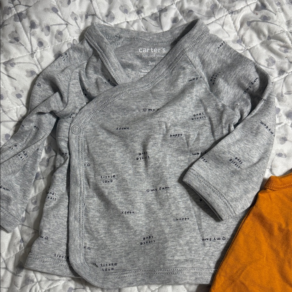 Carter's Mustard and Gray Tank Top and Cardigan Set - Picture 5 of 6